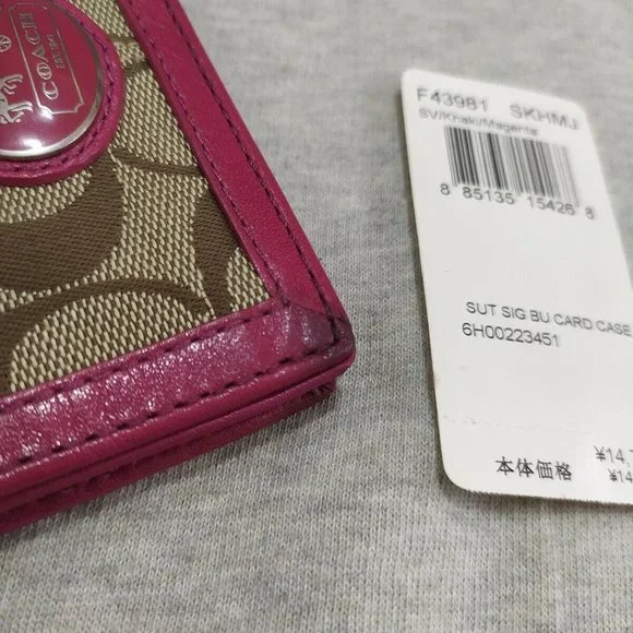 Coach Signature Card Case - Picture 3 of 12